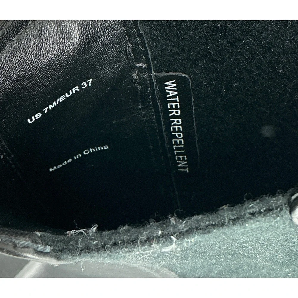 Vince. Size 7 Black‎ Leather Platform Chelsea Boots Water Repellent Pinecrest